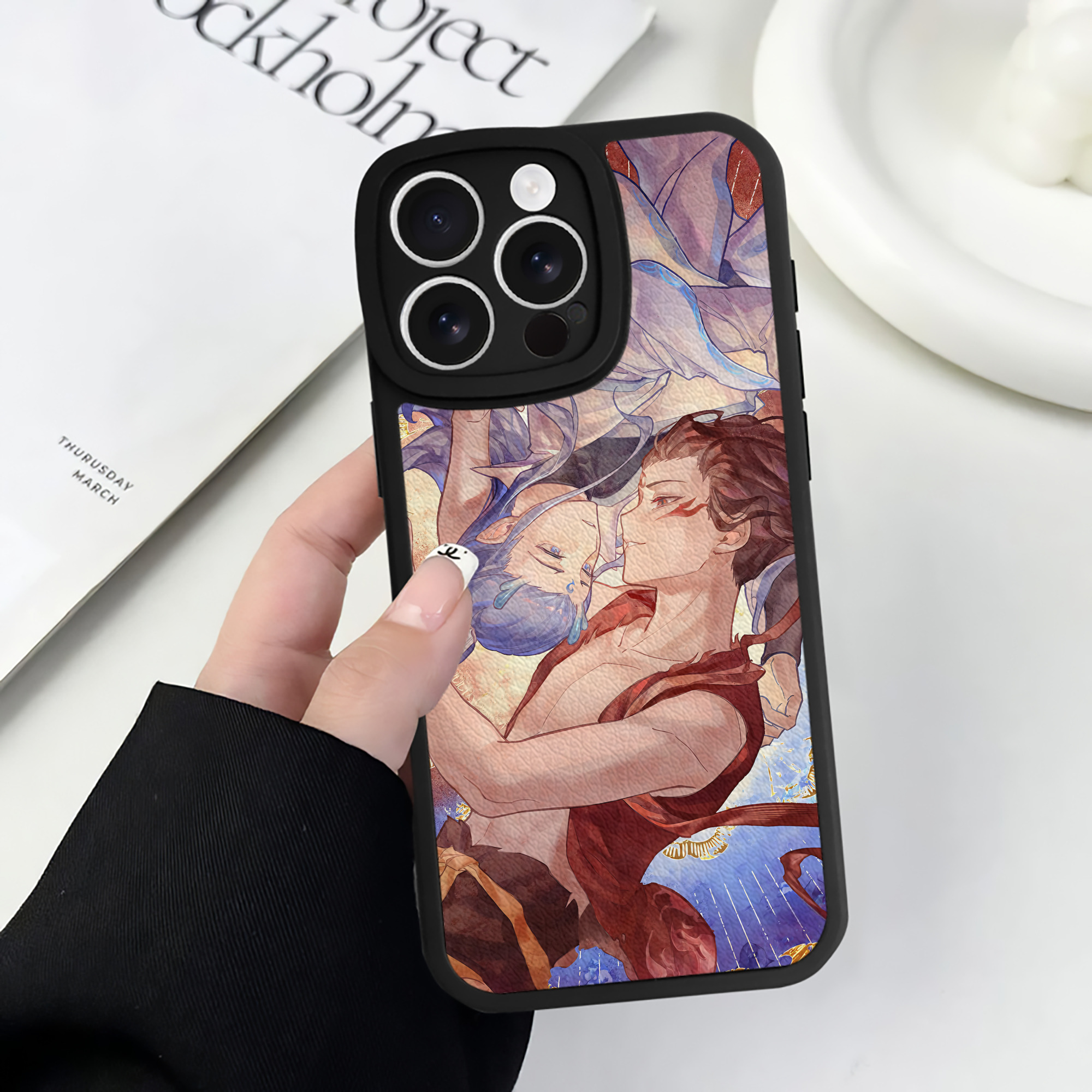 （画像用） Ne Zha 2 ナタ 魔童の大暴れ 【iPhone 16シリーズ対応】シリコンスマホケース（レザー調） 材質：シリコン